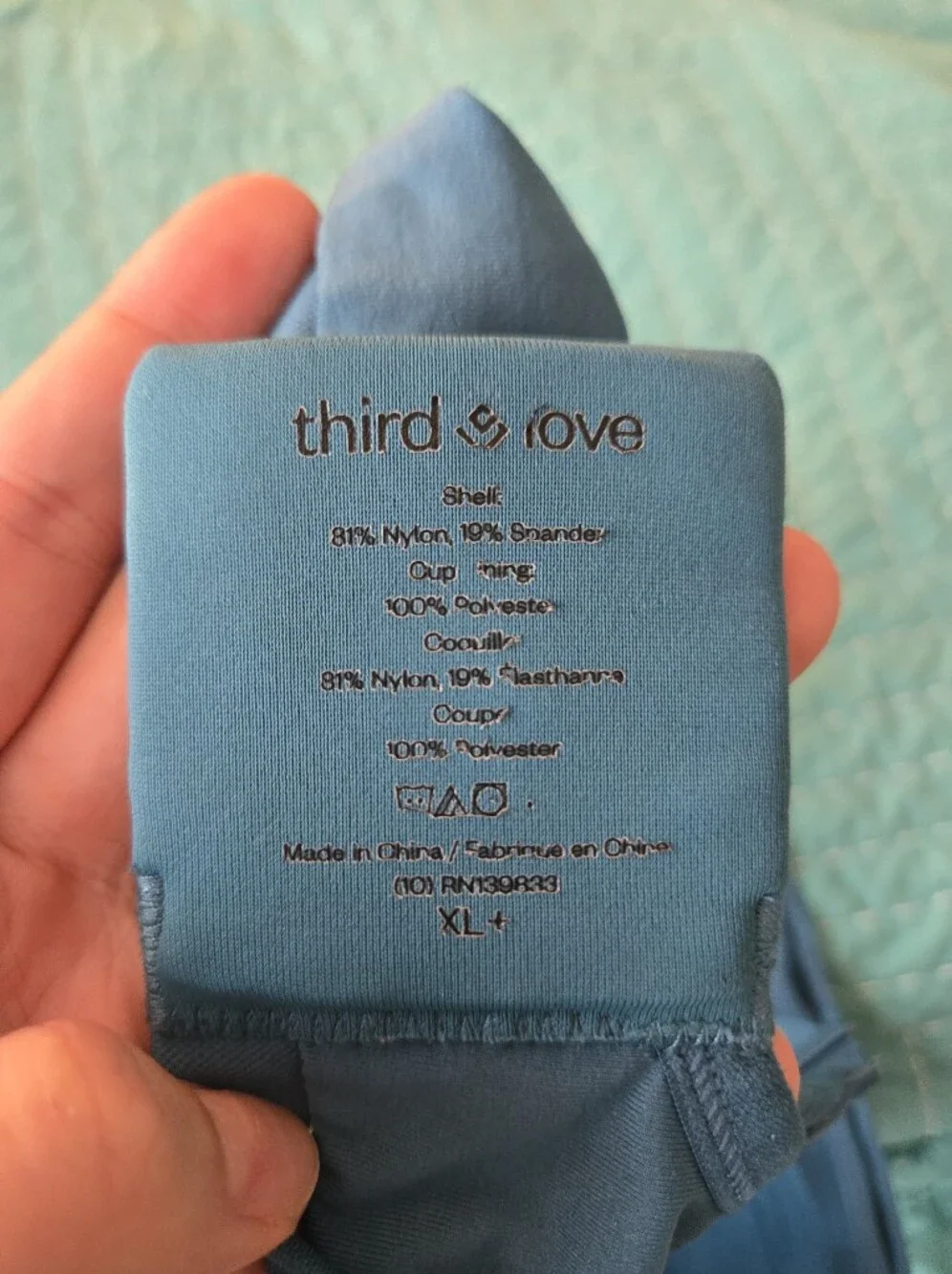 Thirdlove Blue Sports Bra Size XL+